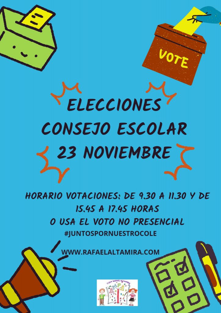 Voto no presencial / Elecciones Consejo Escolar 23 noviembre