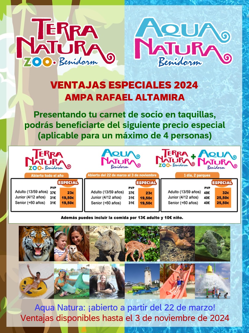 Terra Natura / Aqua Natura Benidorm (Ventajas especiales 2024)